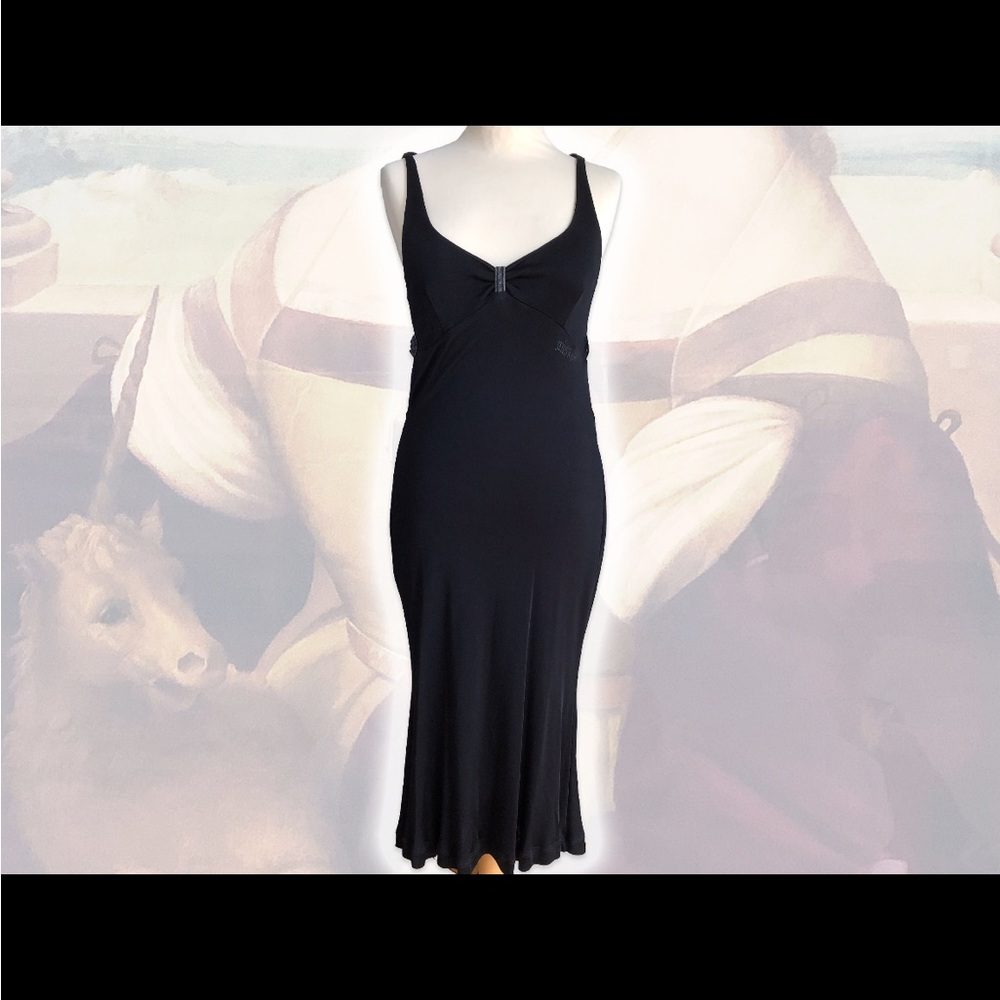 2000s miss sixty black butterfly mesh corset back/ black dress with open back - Picture 5 of 10